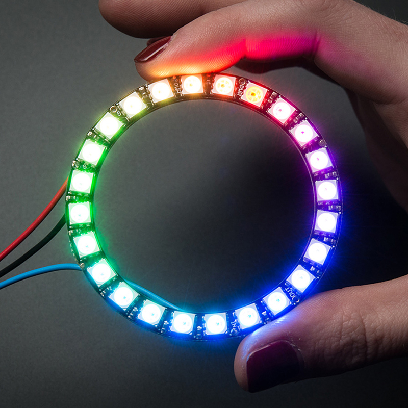 WS2812 24 x 5050 RGB Neopixel Ring With Integrated Drivers WS2812 24 x 5050 RGB Neopixel Ring With Integrated Drivers